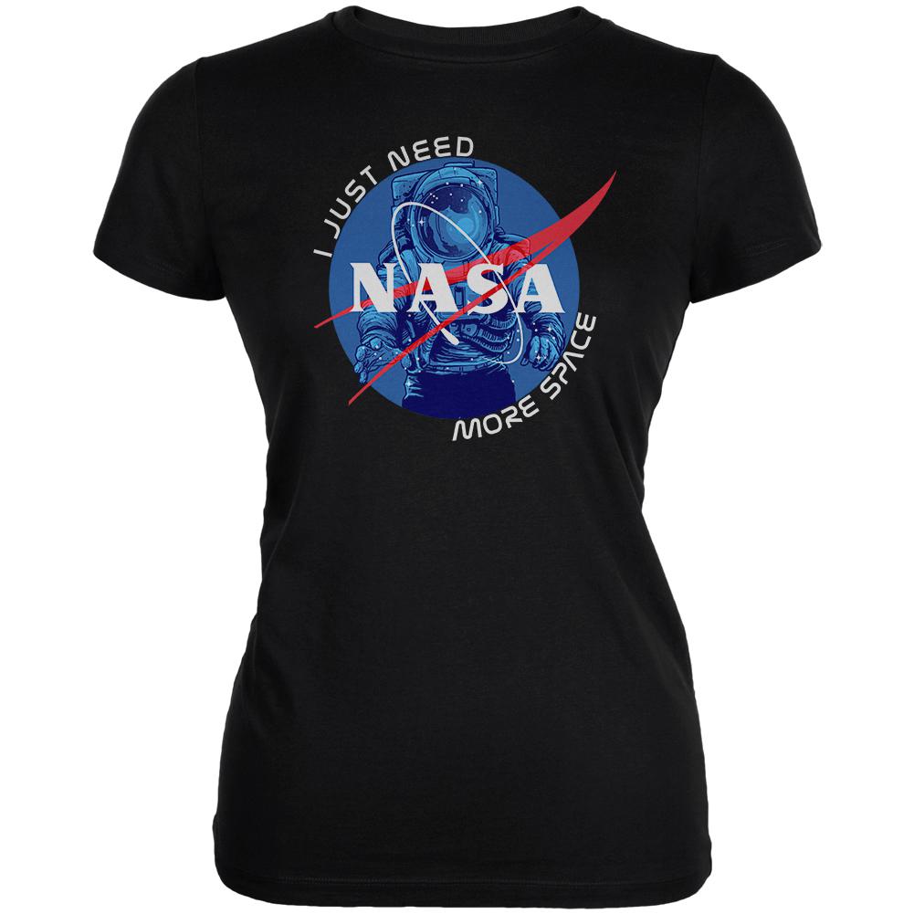 NASA Astronaut I Just Need More Space Juniors Soft T Shirt Juniors T-Shirts NASA 2XL Black