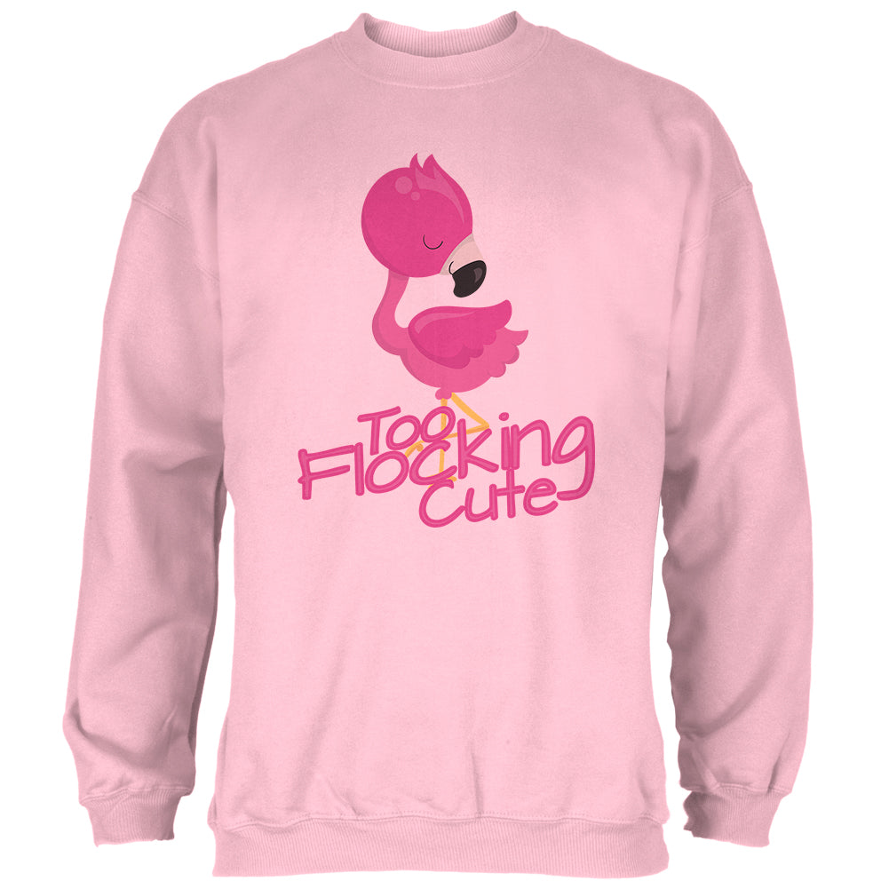 Flamingo Too Flocking Cute Mens Sweatshirt Men's Sweatshirts Old Glory 2XL Pink
