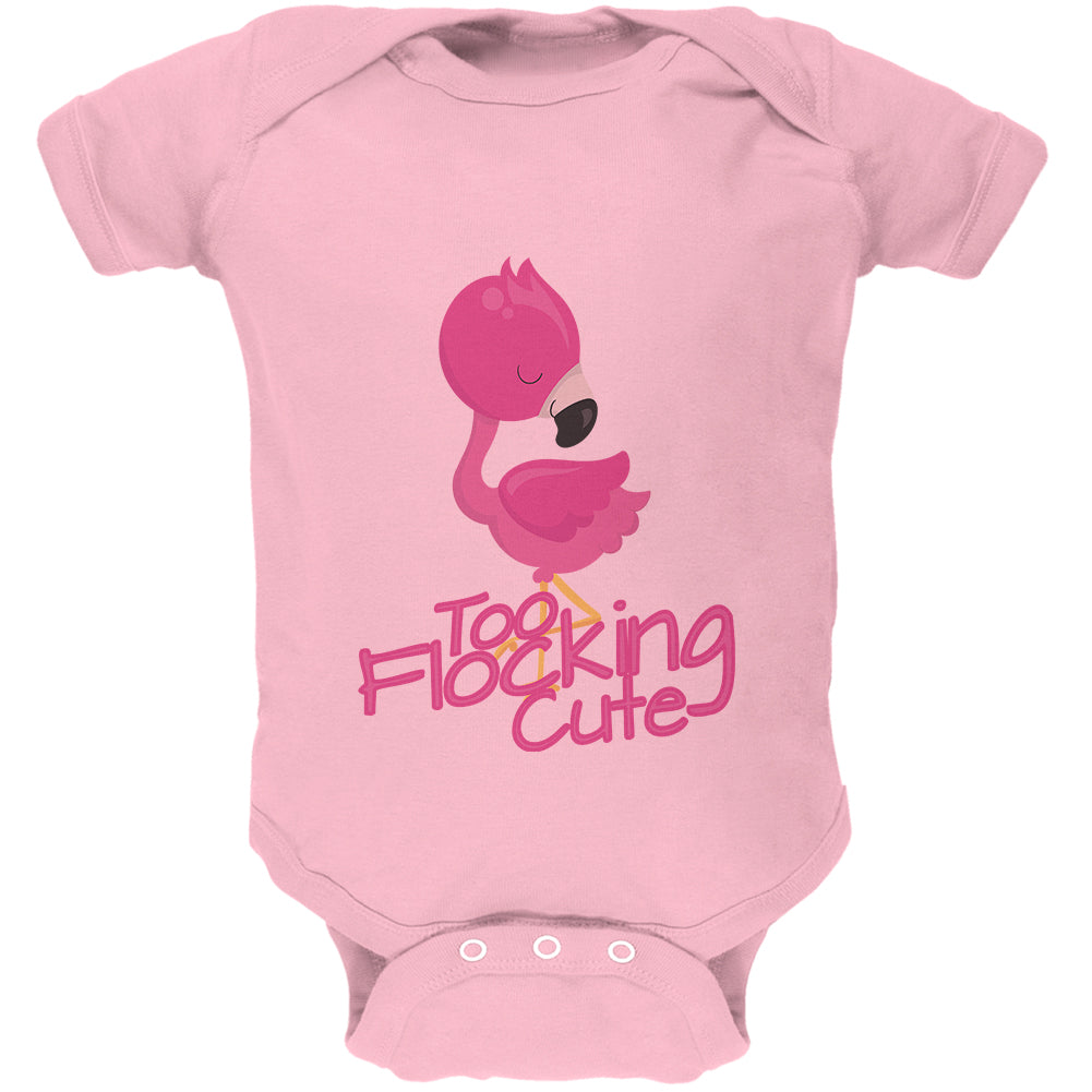 Flamingo Too Flocking Cute Soft Baby One Piece Baby One Piece Old Glory 0-3M Pink