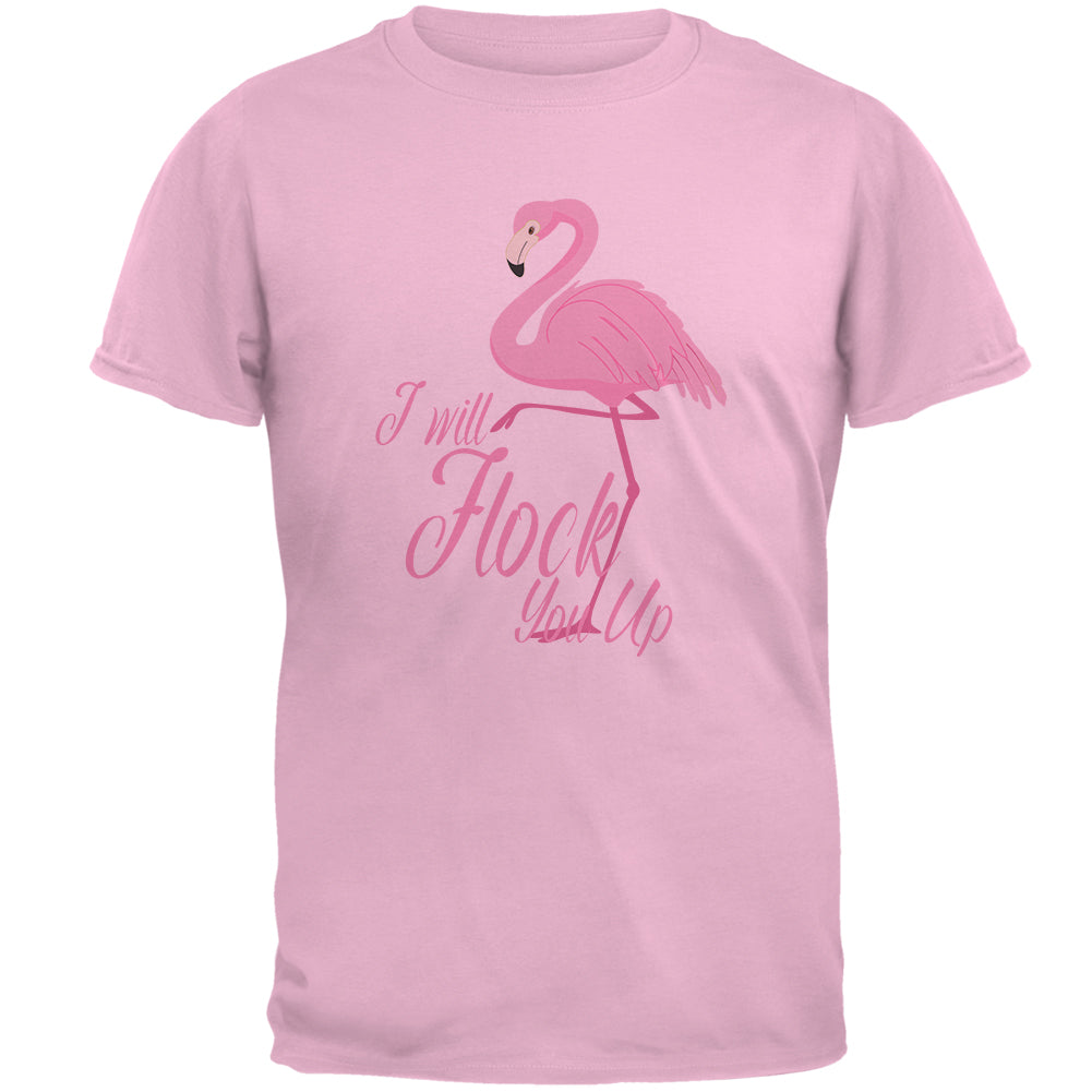 Flamingo I Will Flock You Up Mens T Shirt Men's T-Shirts Old Glory 2XL Light Pink