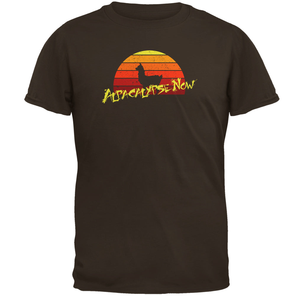 Alpacalypse Now Alpaca Parody Mens T Shirt Men's T-Shirts Old Glory 2XL Brown