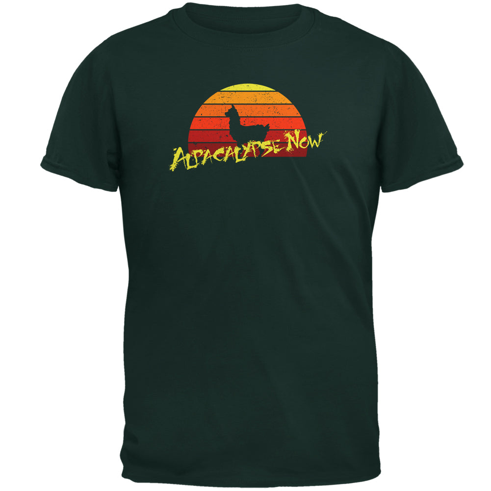 Alpacalypse Now Alpaca Parody Mens T Shirt Men's T-Shirts Old Glory 2XL Green