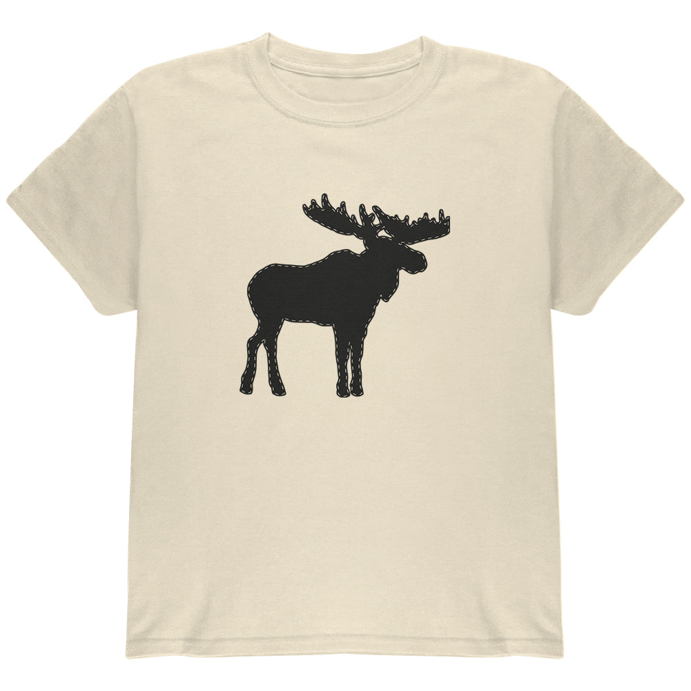 Moose Faux Stitched Youth T Shirt Youth T-Shirts Old Glory YLG Natural