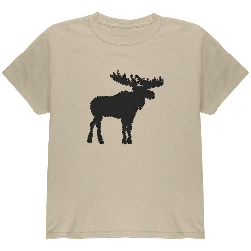 Moose Faux Stitched Youth T Shirt Youth T-Shirts Old Glory YLG Sand