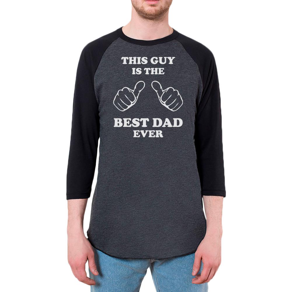 Father's Day This Guy Best Dad Ever Mens Raglan T Shirt Men's T-Shirts Old Glory 2XL Black