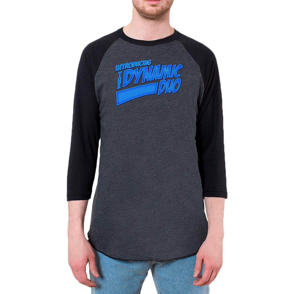 Dynamic Duo Funny Comic Book Mens Raglan T Shirt Men's T-Shirts Old Glory 2XL Black