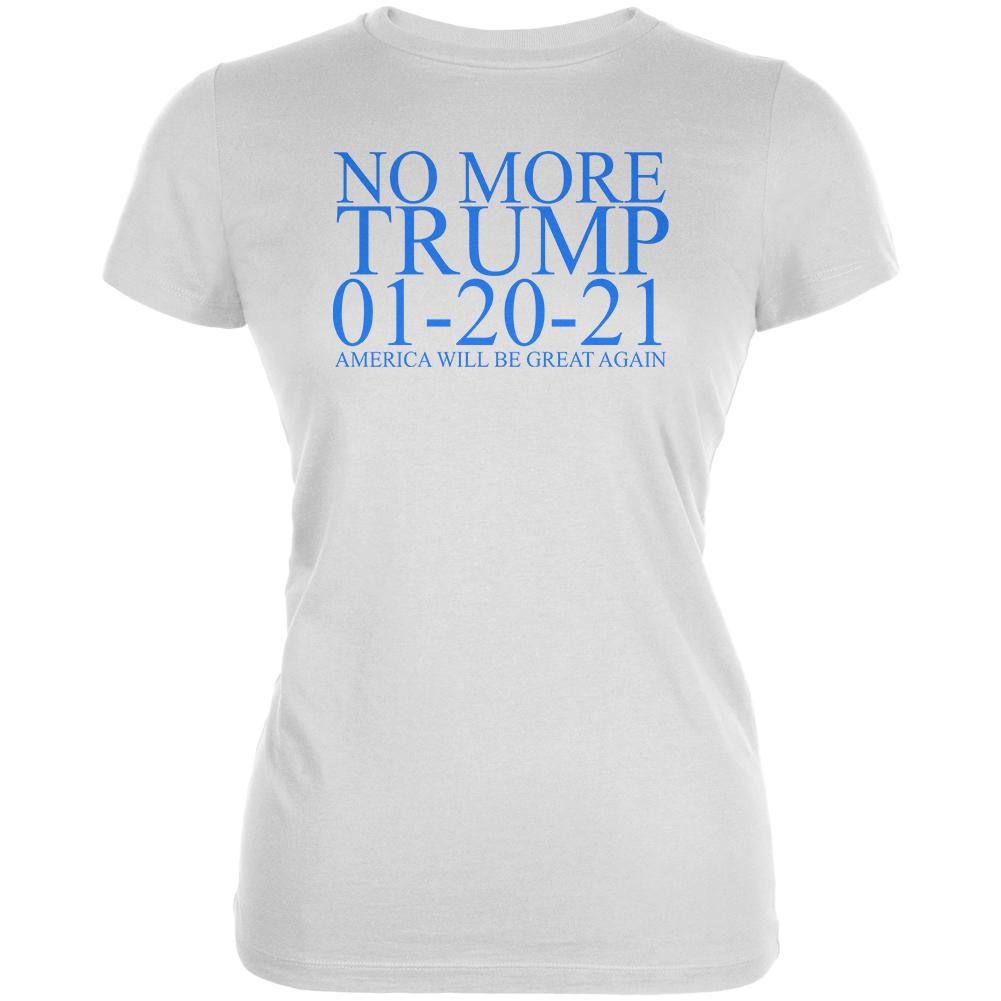 Election 2020 No More Trump 01-20-21 Juniors Soft T Shirt Juniors T-Shirts Old Glory XS White