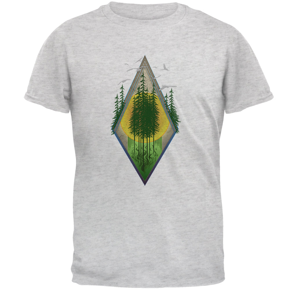 Nature Worship Hiking Mens T Shirt Men's T-Shirts Old Glory 2XL Light Heather Grey