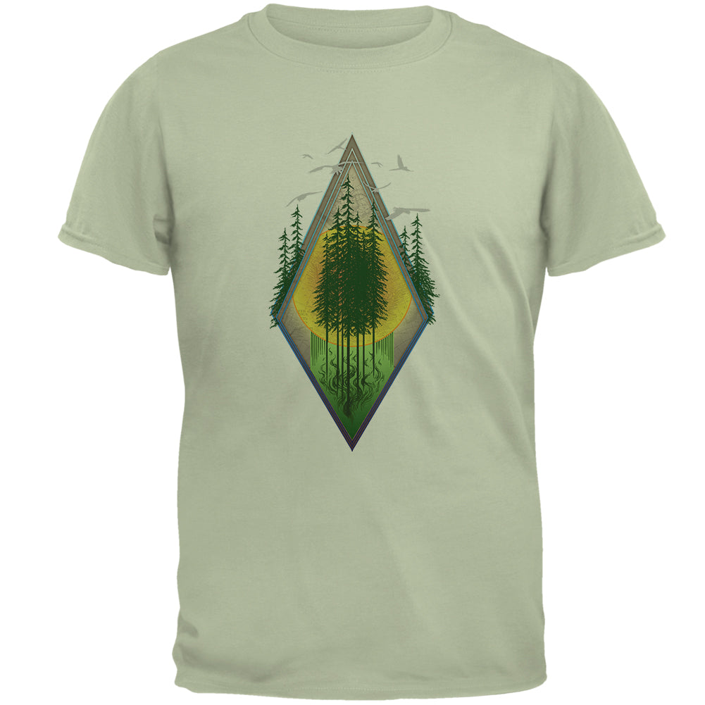Nature Worship Hiking Mens T Shirt Men's T-Shirts Old Glory MD Serene Green