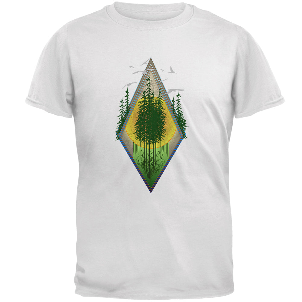 Nature Worship Hiking Mens T Shirt Men's T-Shirts Old Glory 2XL White