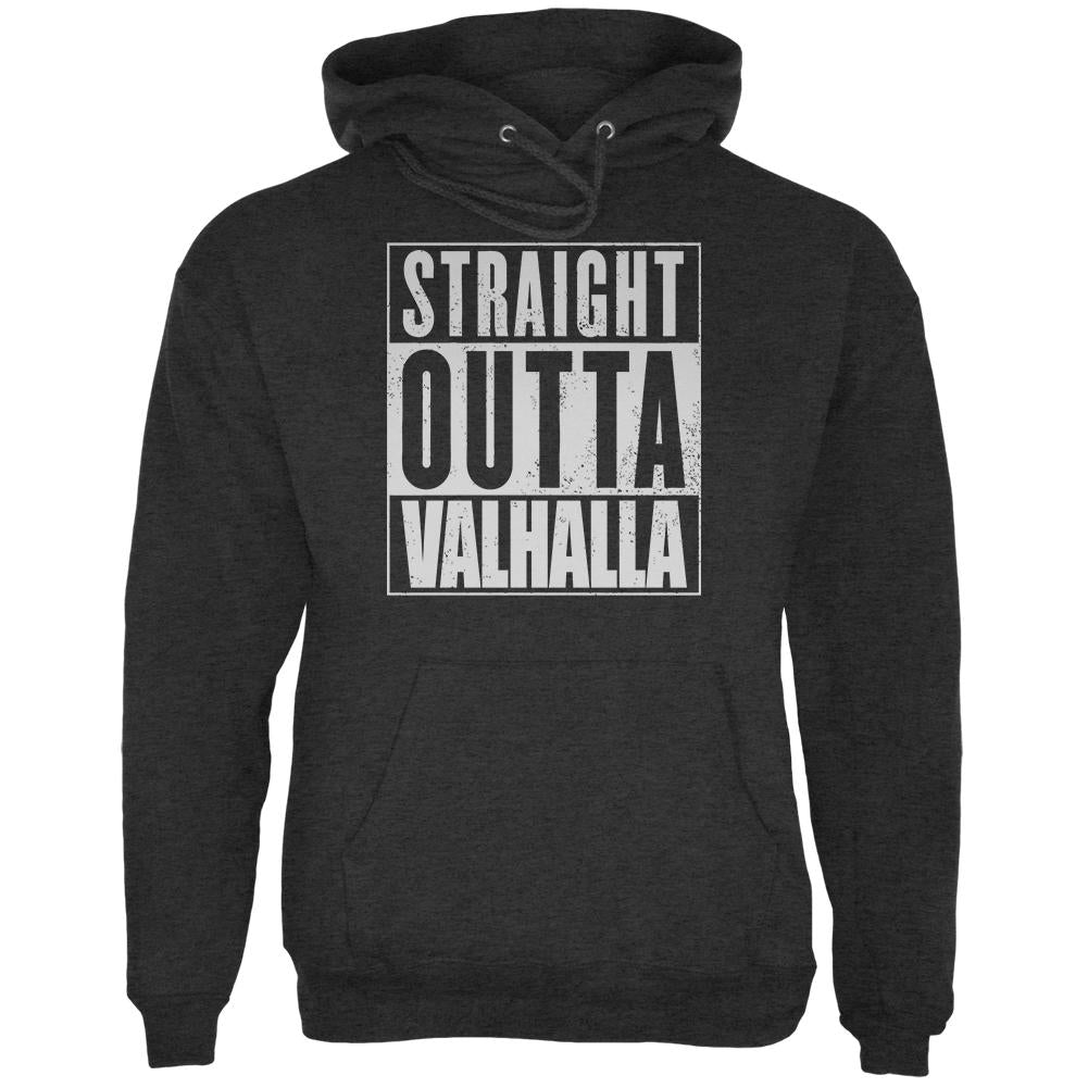 Straight Outta Valhalla Viking Valkyrie Mens Hoodie Men's Hoodies Old Glory 2XL Grey