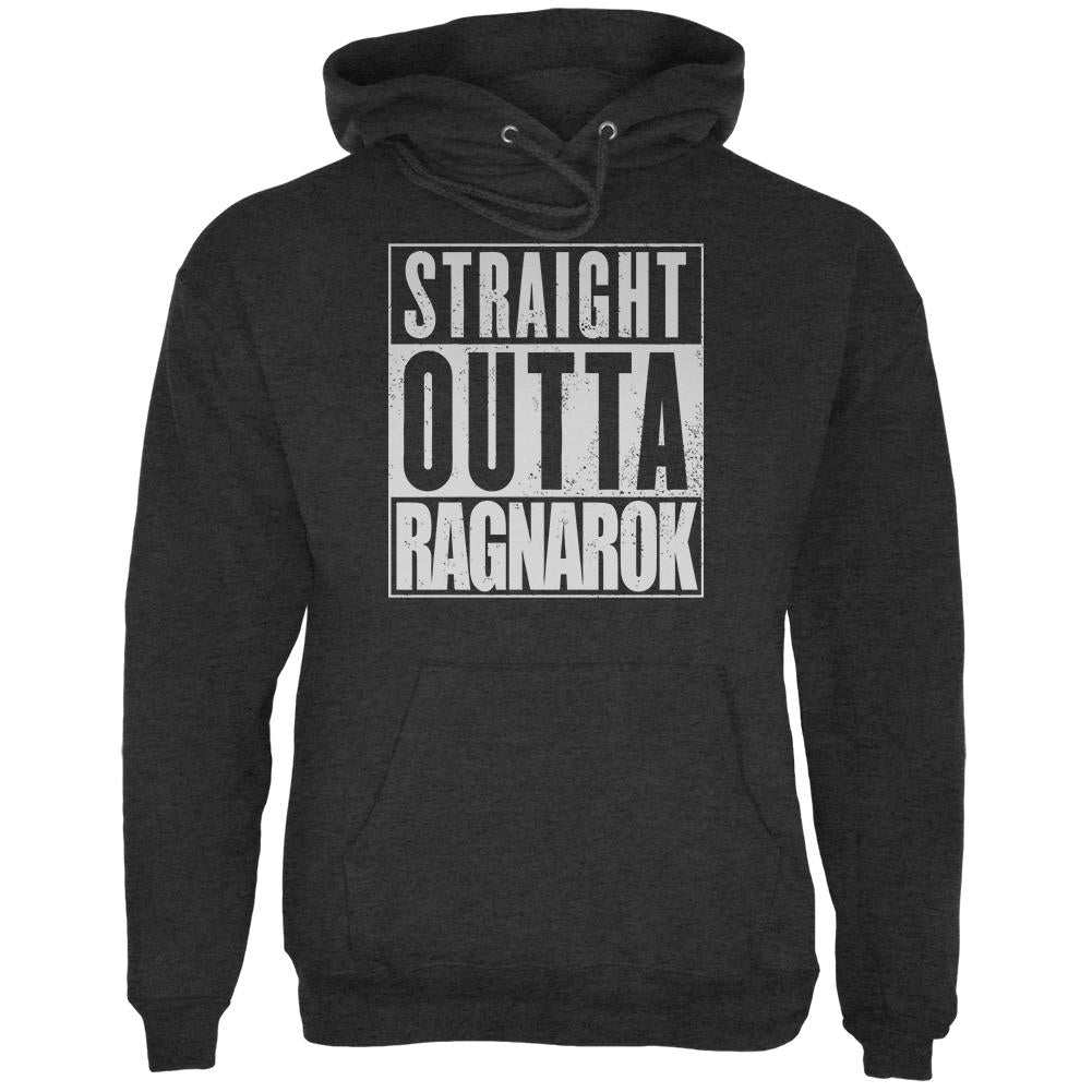 Straight Outta Ragnarok Viking Mens Hoodie Men's Hoodies Old Glory 2XL Grey