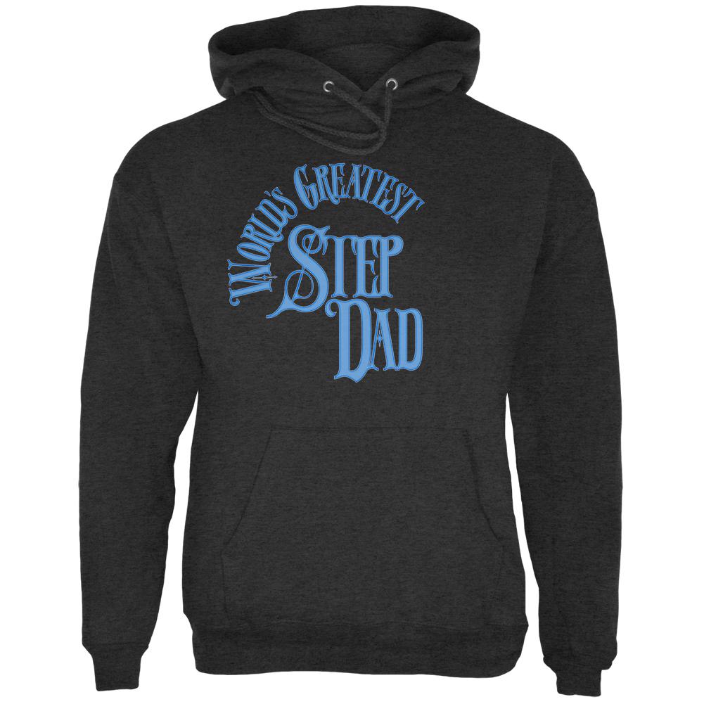 World's Greatest Step Dad Mens Hoodie Men's Hoodies Old Glory 2XL Grey