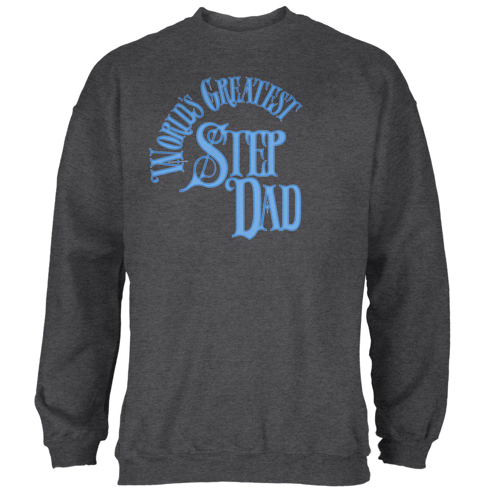 World's Greatest Step Dad Mens Sweatshirt Men's Sweatshirts Old Glory 2XL Black