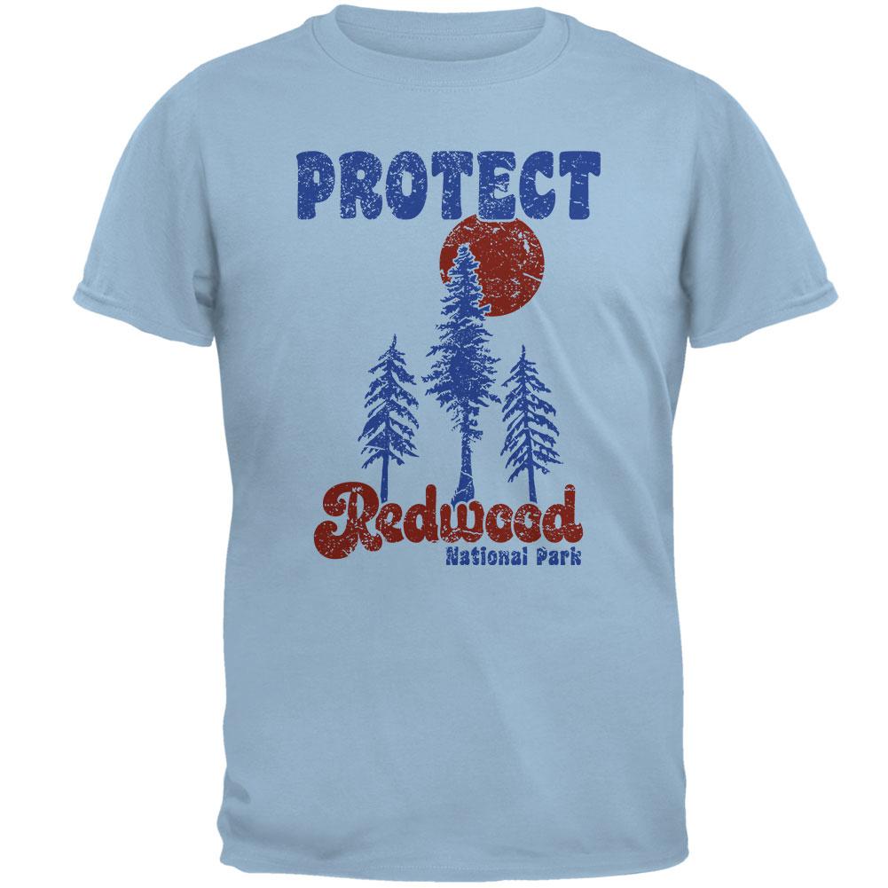 National Park Retro 70s Landscape Protect Redwood Mens T Shirt Men's T-Shirts Old Glory 2XL Blue