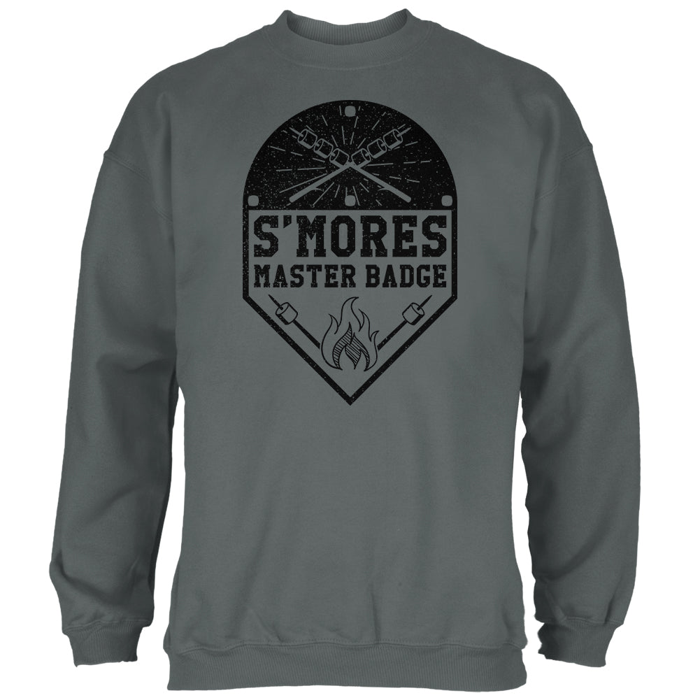S'Mores Master Badge Mens Sweatshirt Men's Sweatshirts Old Glory 2XL Charcoal
