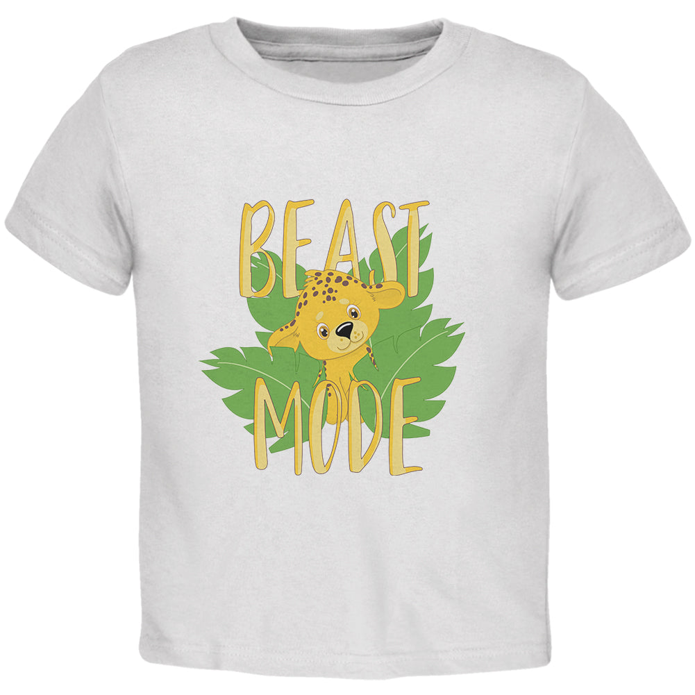 Beast Mode Cute Cheetah Cub Toddler T Shirt Toddler T-Shirts Old Glory 2T White