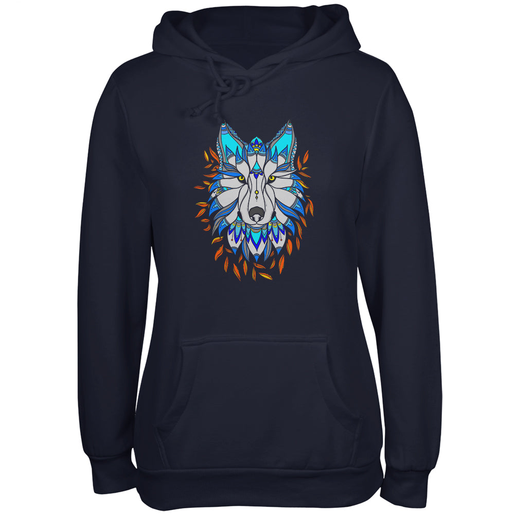 Totem Wolf is my Spirit Animal Juniors Soft Hoodie Juniors Hoodies Old Glory 2XL Navy