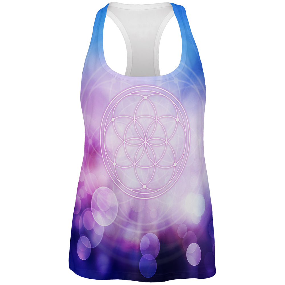 Sacred Geometry Seed of Life All Over Womens Work Out Tank Top Women's Tank Tops global 2XL Multi