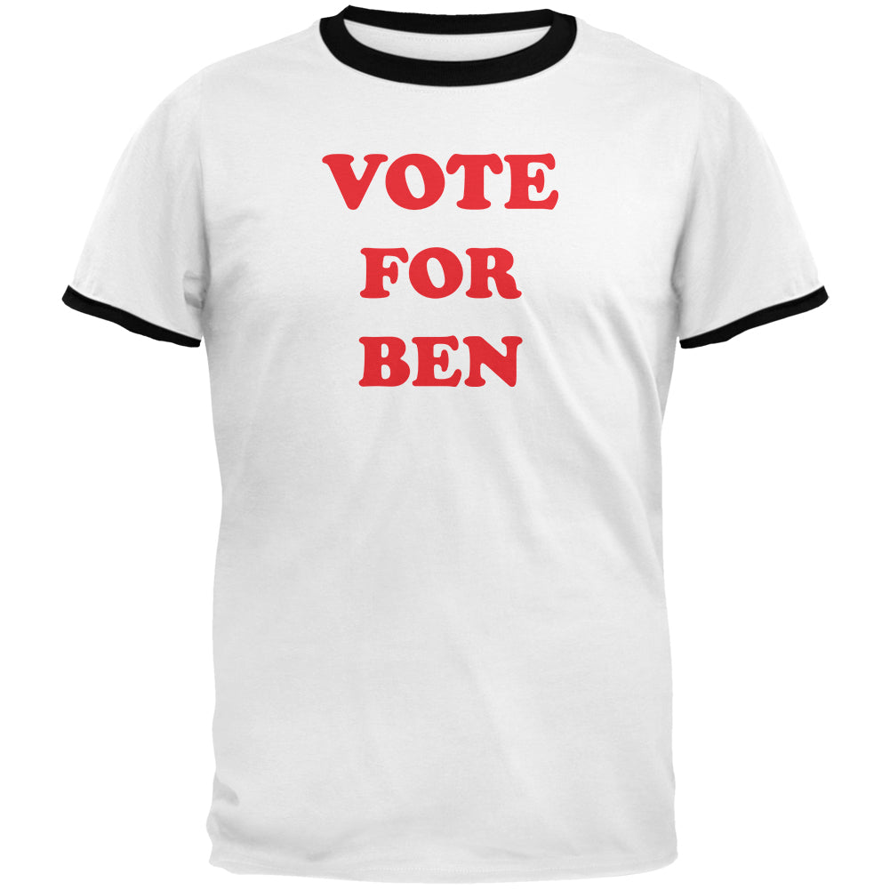 Election 2020 Vote for Pedro Ben Sasse Mens Ringer T Shirt Men's T-Shirts Old Glory 2XL White-Black