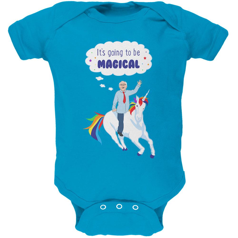 Election 2020 Bernie Sanders is Magical Unicorn Soft Baby One Piece Baby One Piece Old Glory 0-3M Blue