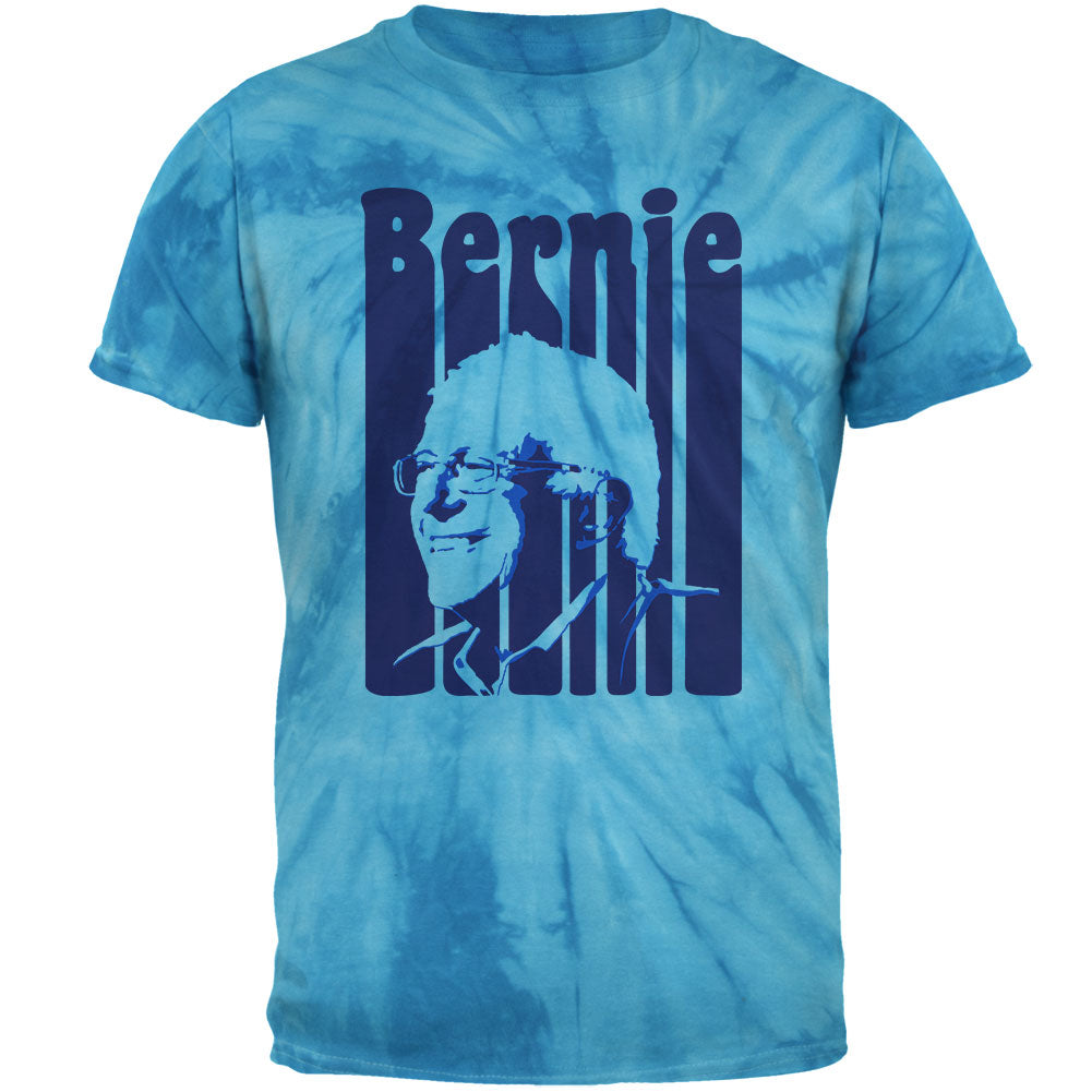 Election 2020 Retro 70s Color Bars Bernie Sanders Mens T Shirt Men's T-Shirts Old Glory 2XL Pinwheel Blue Tie Dye