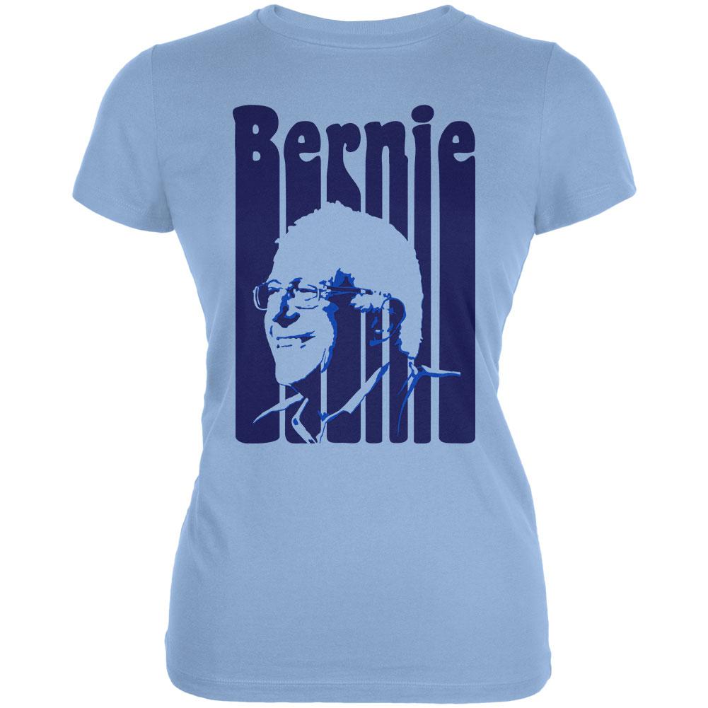 Election 2020 Retro 70s Color Bars Bernie Sanders Juniors Soft T Shirt Juniors T-Shirts Old Glory 2XL Blue