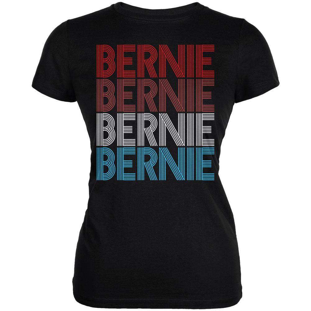 Election 2020 Bernie Sanders Vintage Style USA Juniors Soft T Shirt Juniors T-Shirts Old Glory 2XL Black