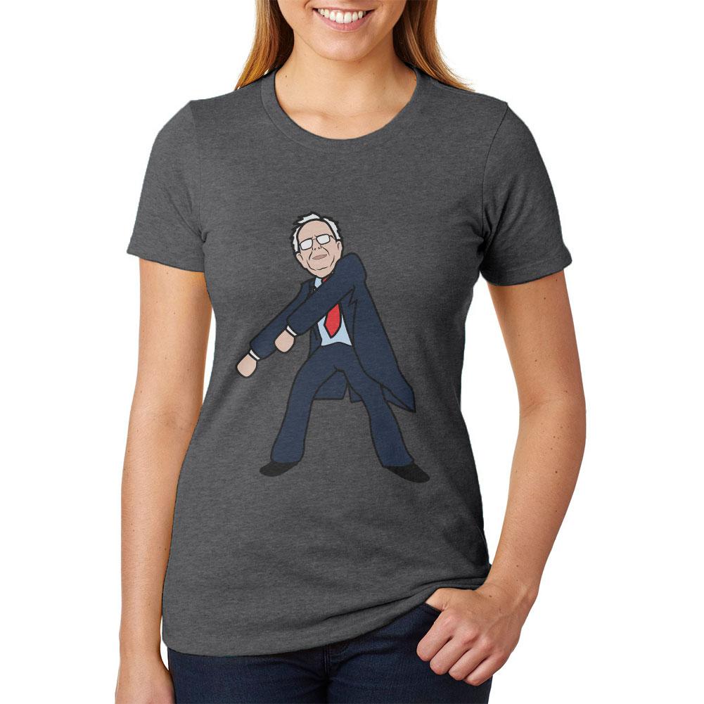 Election 2020 Bernie Sanders Flossing Dance Womens Soft Heather T Shirt Women's T-Shirts Old Glory 2XL Black