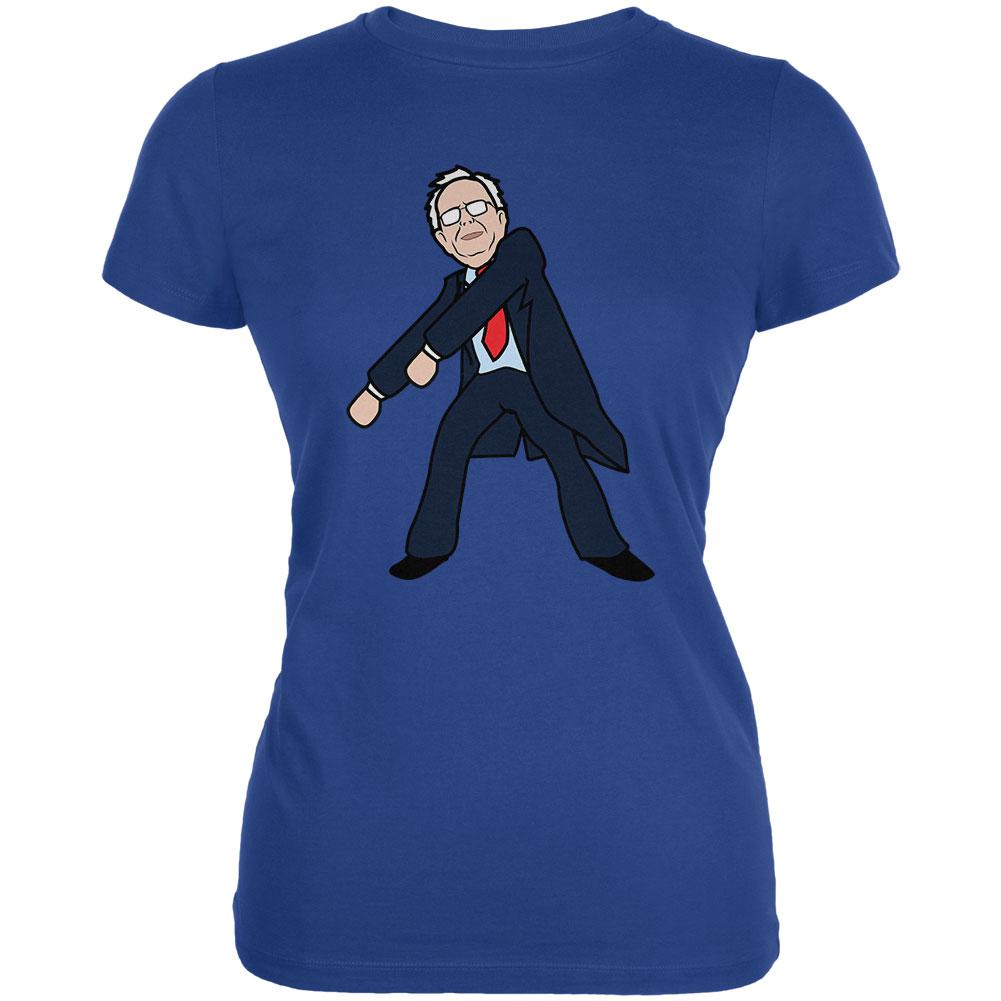 Election 2020 Bernie Sanders Flossing Dance Juniors Soft T Shirt Juniors T-Shirts Old Glory 2XL Blue