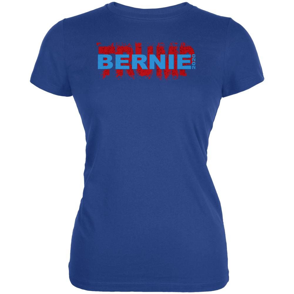 Election 2020 Bernie Sanders Trump Buster Juniors Soft T Shirt Juniors T-Shirts Old Glory 2XL Blue