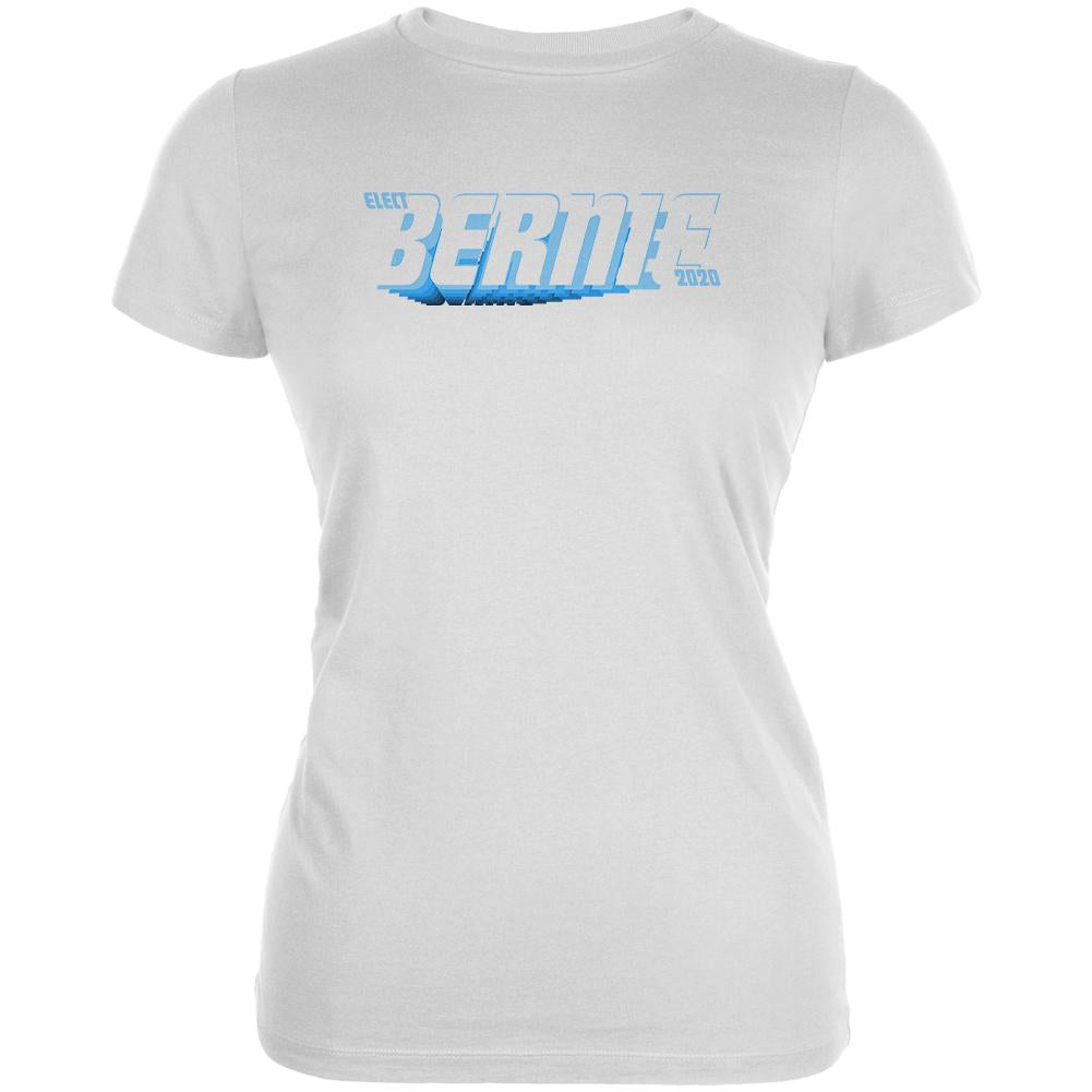 Election 2020 Bernie Sanders Zoom Juniors Soft T Shirt Juniors T-Shirts Old Glory 2XL White