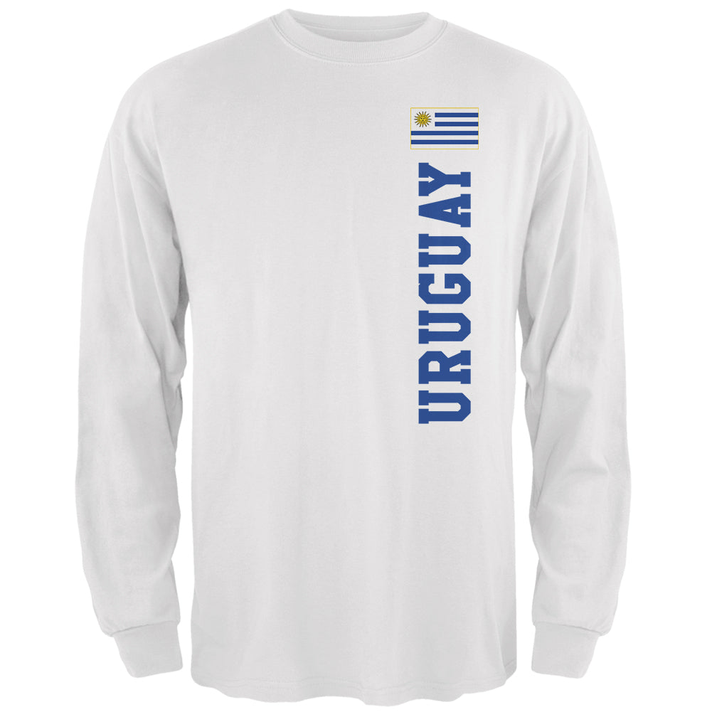 World Cup Uruguay Mens Long Sleeve T Shirt Men's Long Sleeves Old Glory 2XL White