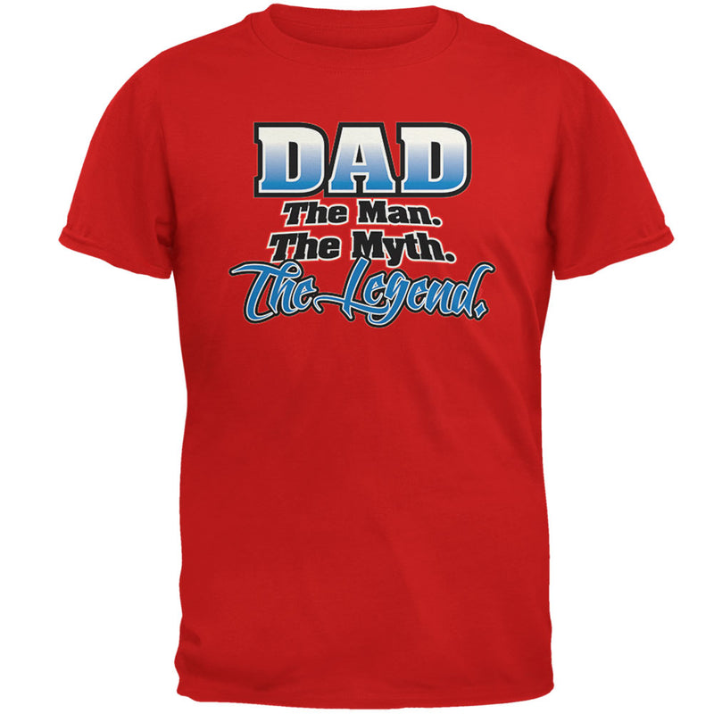 Dad The Man The Myth The Legend Mens T Shirt Men's T-Shirts Old Glory 2XL Red