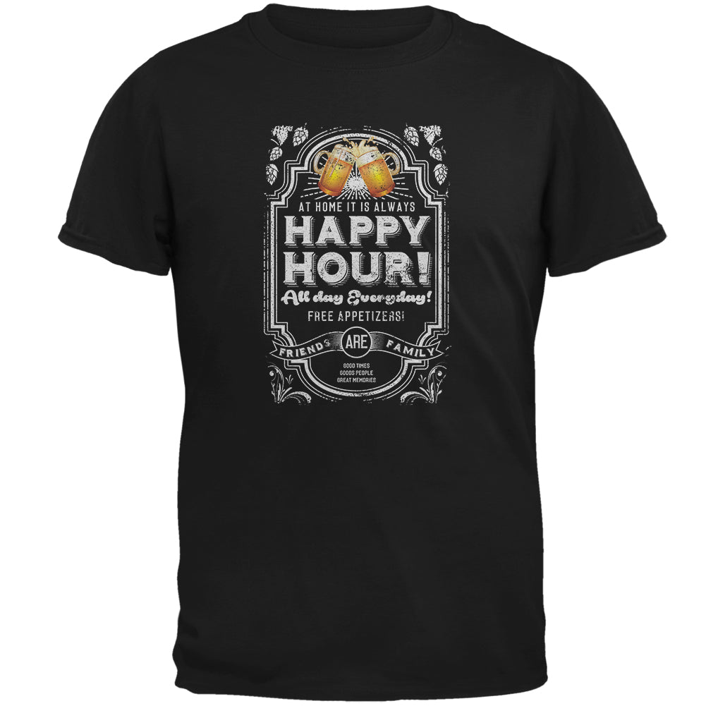 Happy Hour All Day Everyday Mens T Shirt Men's T-Shirts global 2XL Black