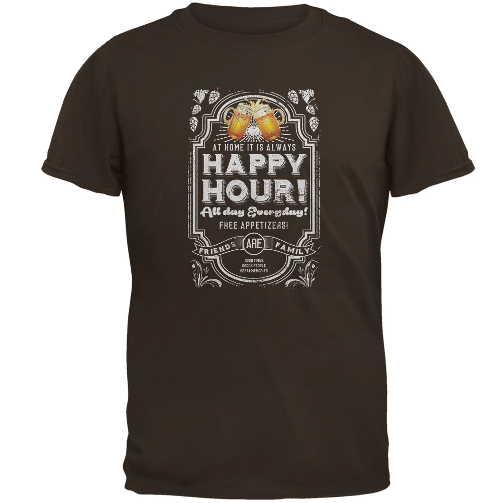 Happy Hour All Day Everyday Mens T Shirt Men's T-Shirts global 2XL Brown