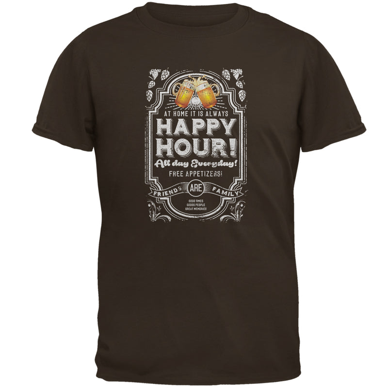 Happy Hour All Day Everyday Mens T Shirt Men's T-Shirts global 2XL Brown