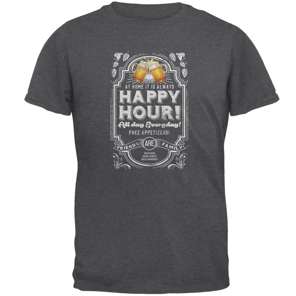 Happy Hour All Day Everyday Mens T Shirt Men's T-Shirts global 2XL Dark Heather