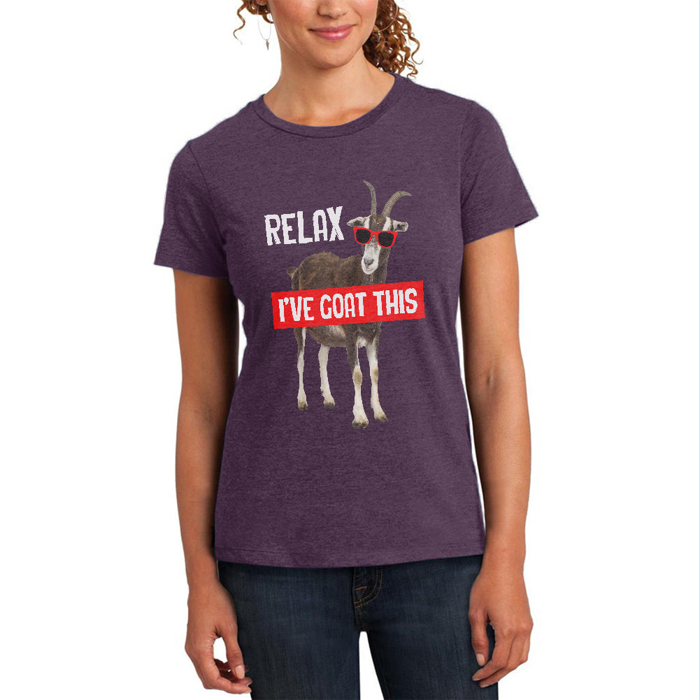Relax I've Goat Got This Womens Soft Heather T Shirt Women's T-Shirts Old Glory 2XL Eggplant