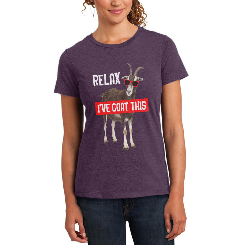 Relax I've Goat Got This Womens Soft Heather T Shirt Women's T-Shirts Old Glory 2XL Eggplant