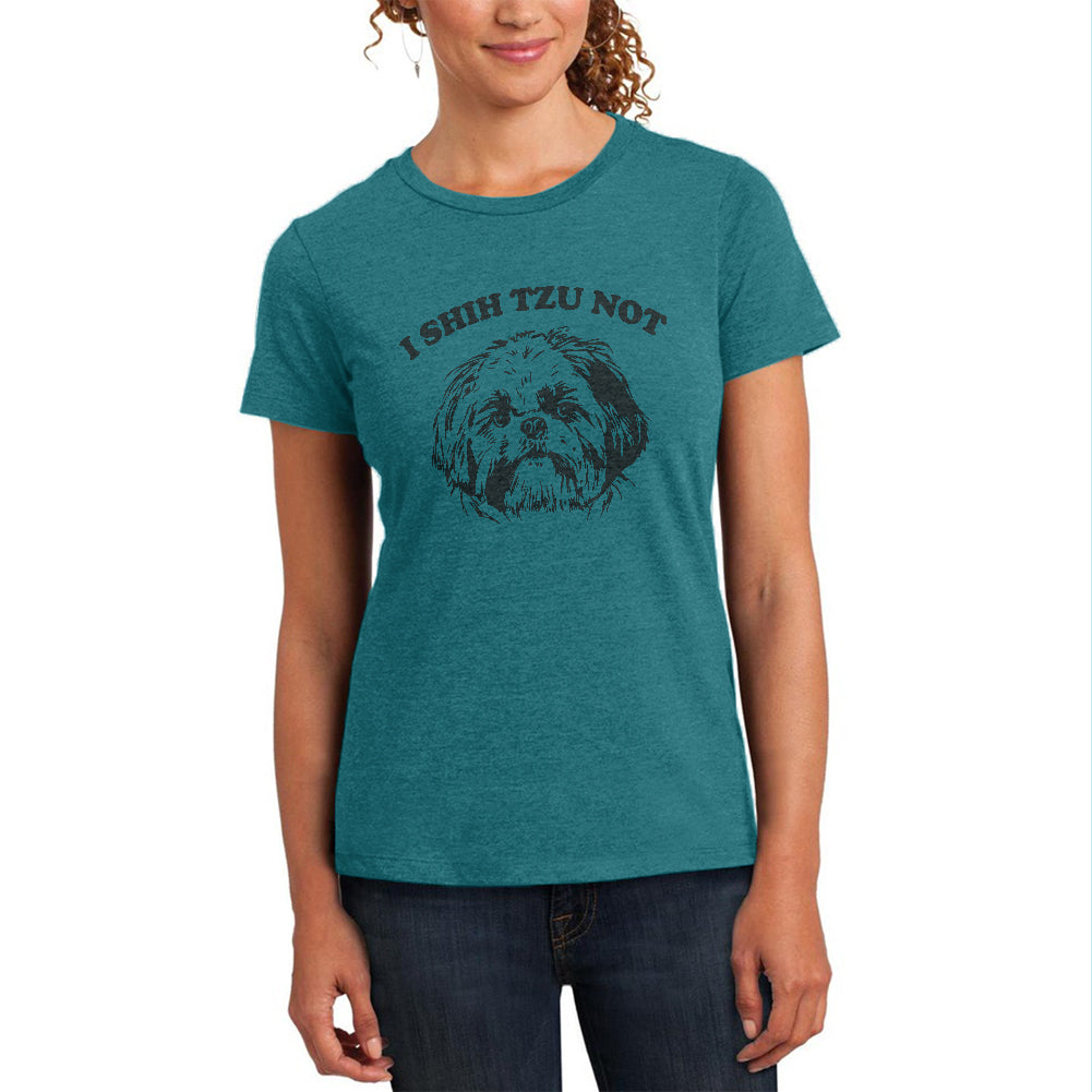 I Shih Tzu Not Womens Soft Heather T Shirt Women's T-Shirts Old Glory 2XL Teal