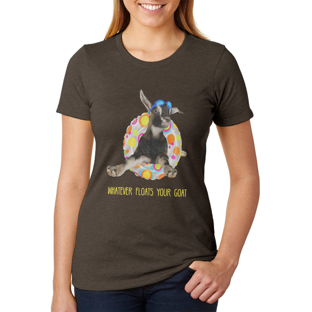 Whatever Floats your Goat Boat Juniors Soft Heather T Shirt Juniors T-Shirts Old Glory 2XL Brown
