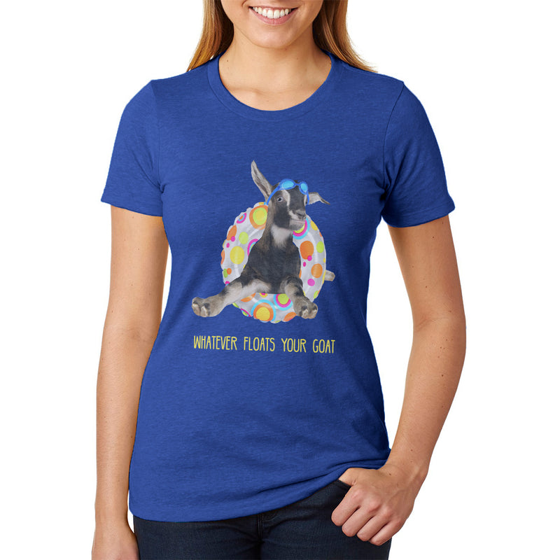 Whatever Floats your Goat Boat Juniors Soft Heather T Shirt Juniors T-Shirts Old Glory 2XL Royal
