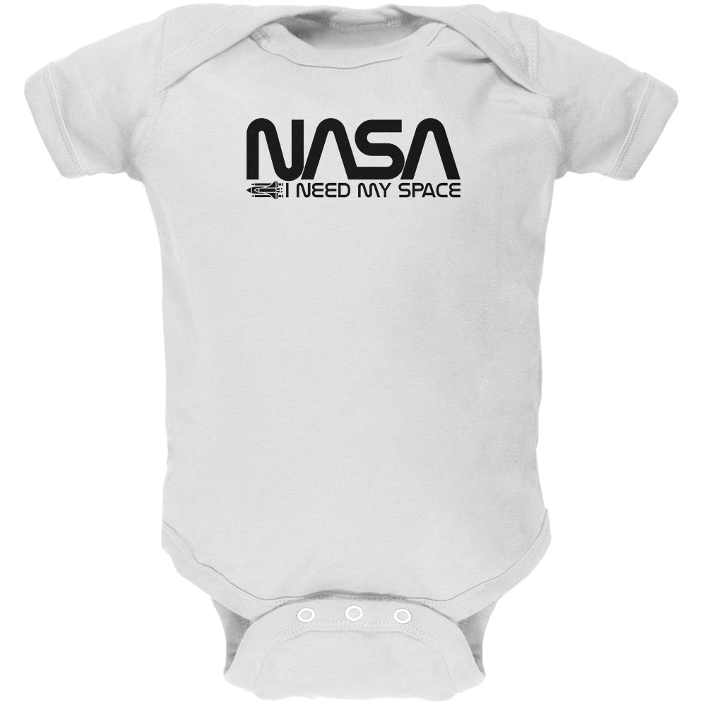 NASA Worm I Need My Space Soft Baby One Piece Baby One Piece Old Glory 0-3M White