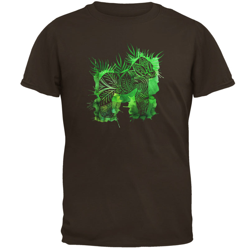 Henna Mountain Gorilla Jungle Splatter Mens T Shirt Men's T-Shirts Old Glory 2XL Brown