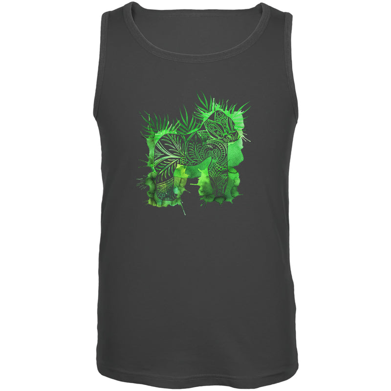 Henna Mountain Gorilla Jungle Splatter Mens Tank Top Men's Tank Tops Old Glory 2XL Grey