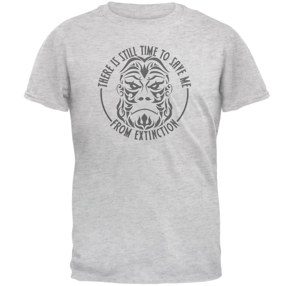 Still Time Endangered Gorilla Mens T Shirt Men's T-Shirts Old Glory 2XL Light Heather Grey