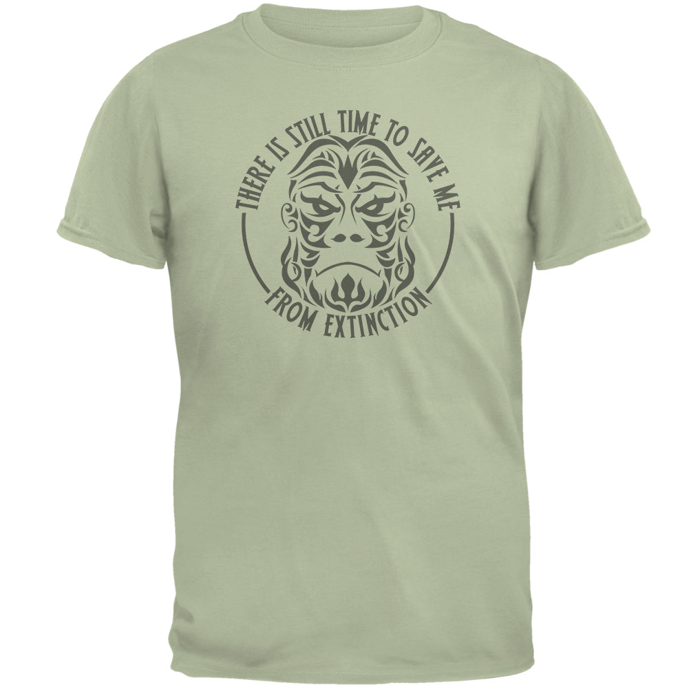 Still Time Endangered Gorilla Mens T Shirt Men's T-Shirts Old Glory MD Serene Green