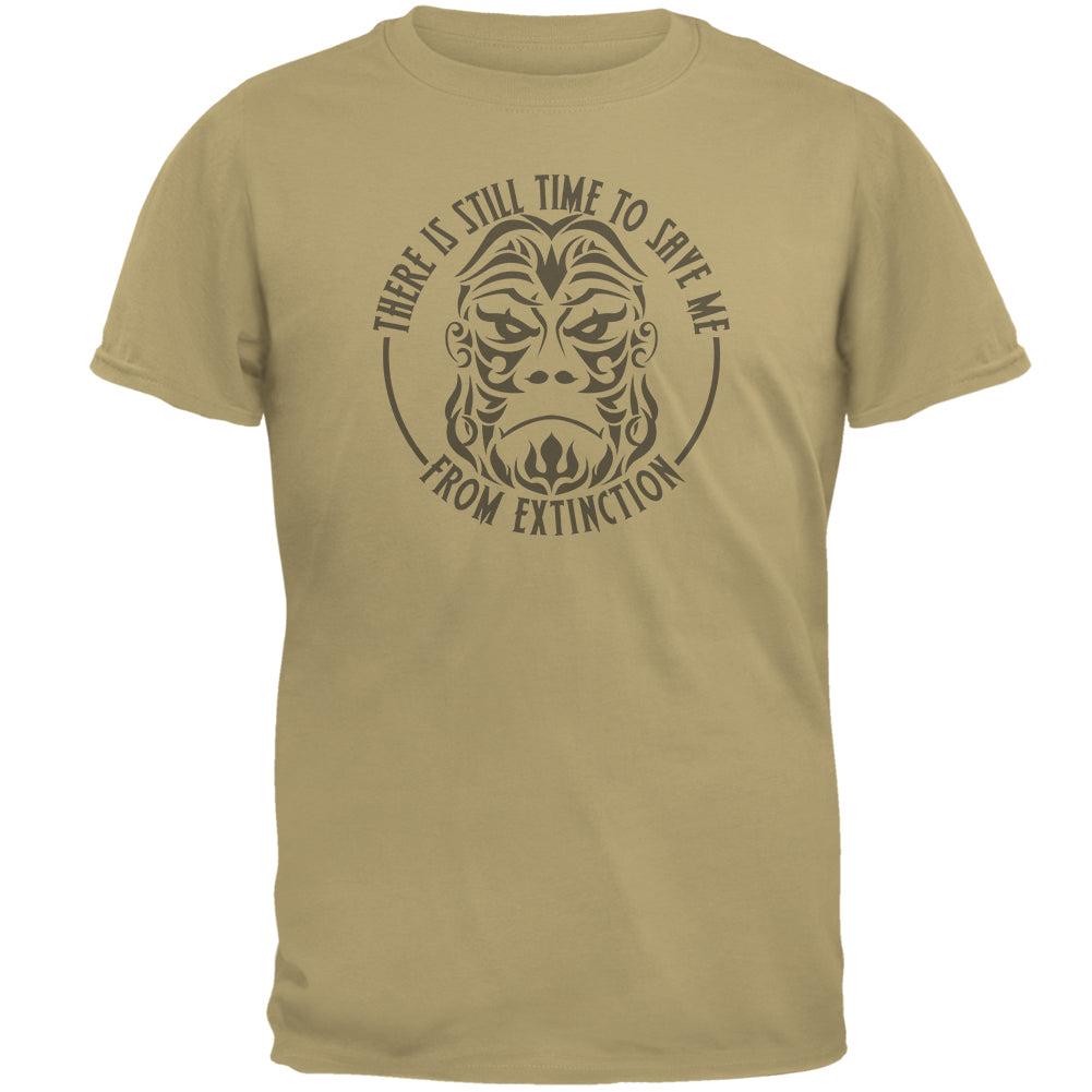 Still Time Endangered Gorilla Mens T Shirt Men's T-Shirts Old Glory 2XL Tan