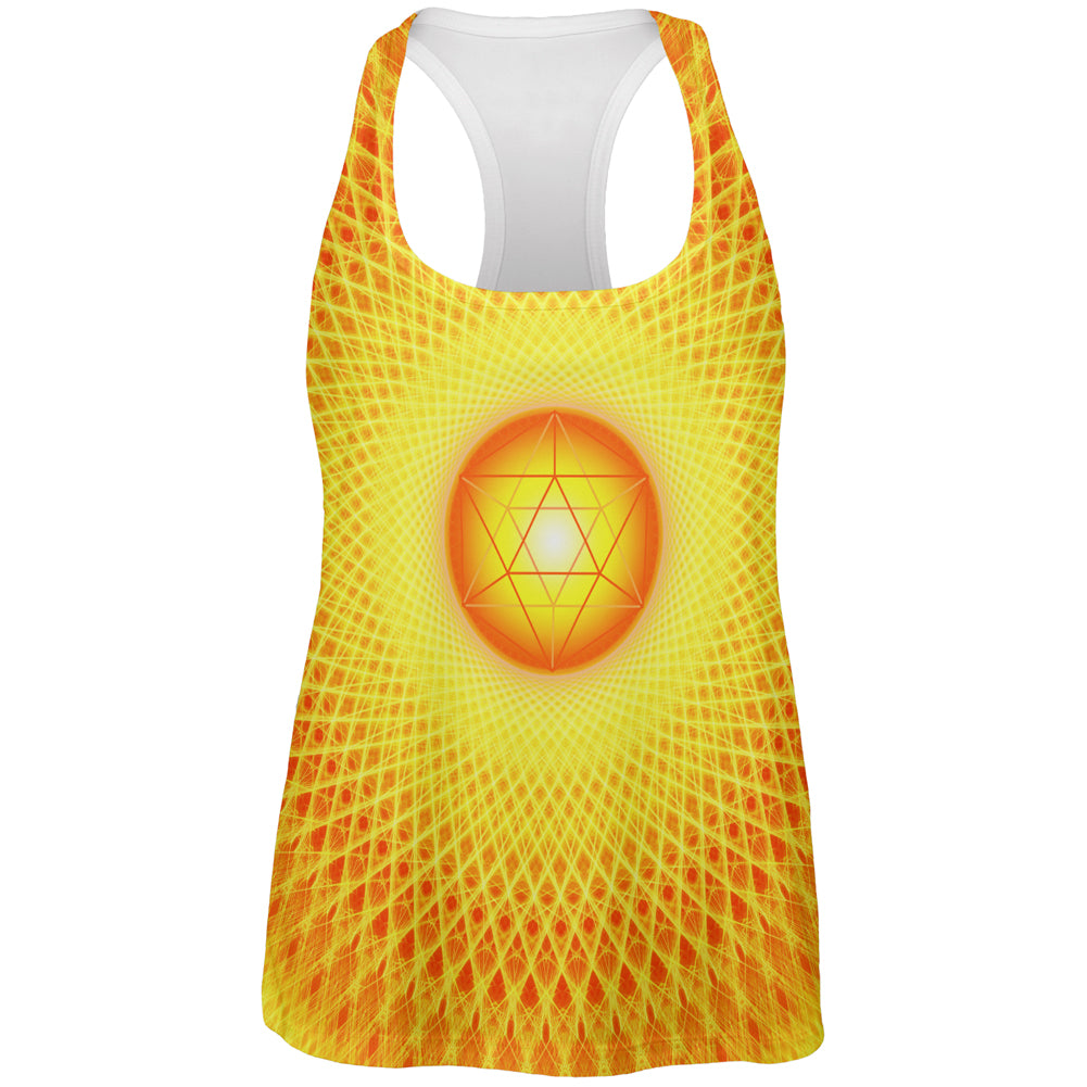 d20 Icosahedron Fire Mandala All Over Womens Work Out Tank Top Women's Tank Tops Old Glory 2XL Multi